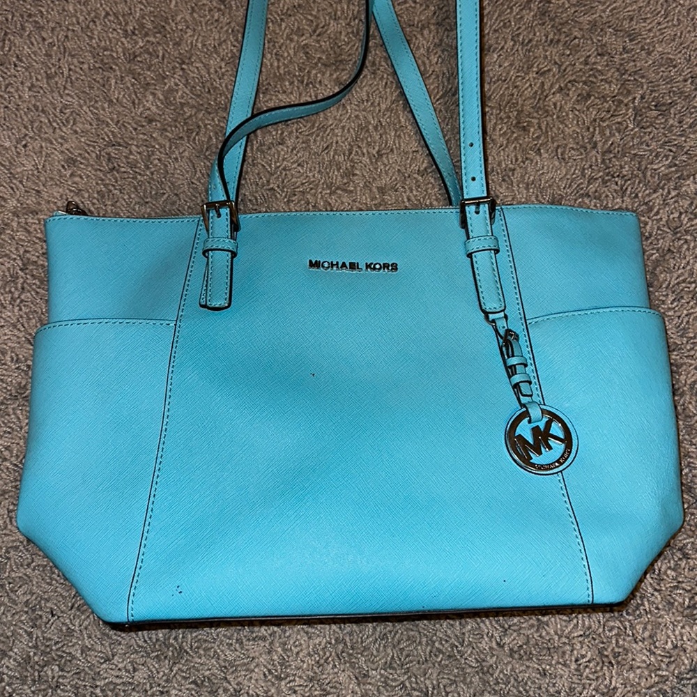 Teal Michael Kors bag